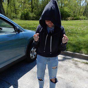 Free People Movement Navy Blue Sweatshirt